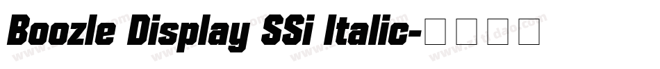 Boozle Display SSi Italic字体转换